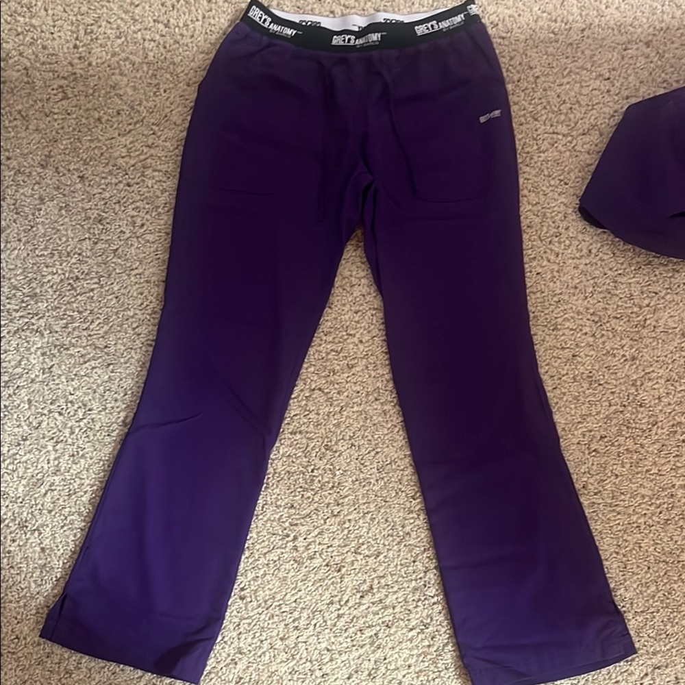 Grey's Anatomy Petite Small Scrub Bottoms in Purple